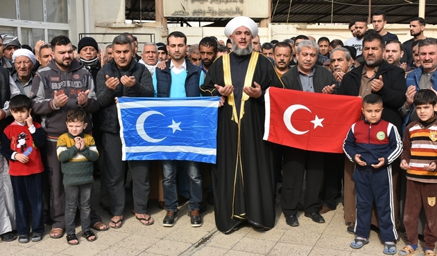 Kerkük'te Afrin şehidi Özalkan için gıyabi cenaze namazı...