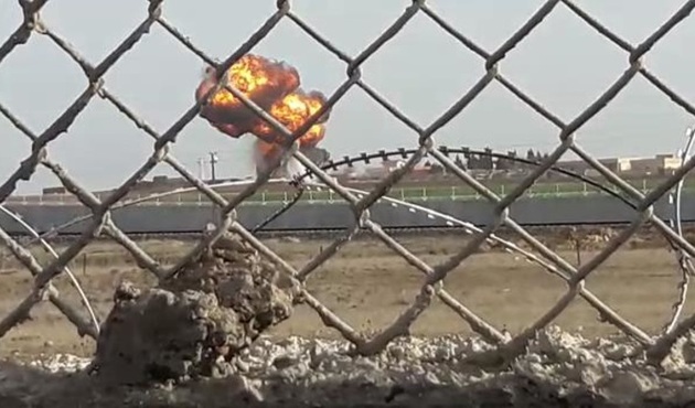 Sınırda mevzi kazan teröristler tank atışıyla vuruldu!