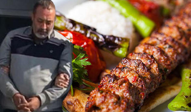 Yakalandığına değil kebap yiyemediğine üzüldü!
