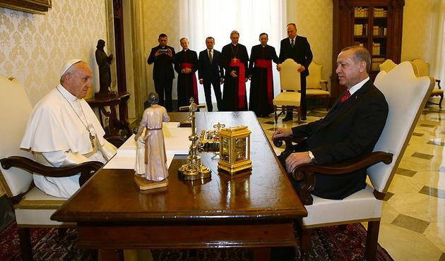 59 yıl sonra bir ilk! Cumhurbaşkanı Erdoğan Vatikan'da