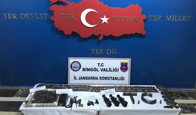 Bingöl'de PKK'ya ait çok sayıda mühimmat ele geçirildi...