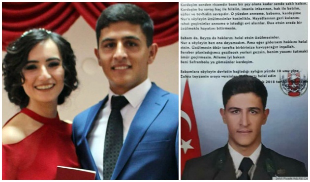Afrin şehidi Bilal Akpınar'ın vasiyeti ortaya çıktı! "Ailem üzülmesin, maaşın yüzde 10'u yine..."