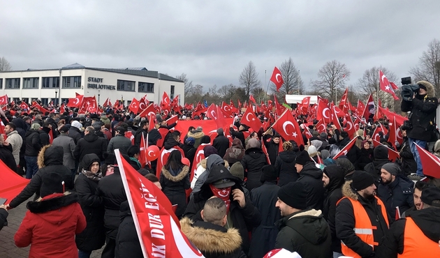 Almanya'da 'Birlik, Beraberlik ve Kardeşlik Mitingi'...