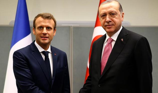 Cumhurbaşkanı Erdoğan, Macron ile görüştü!