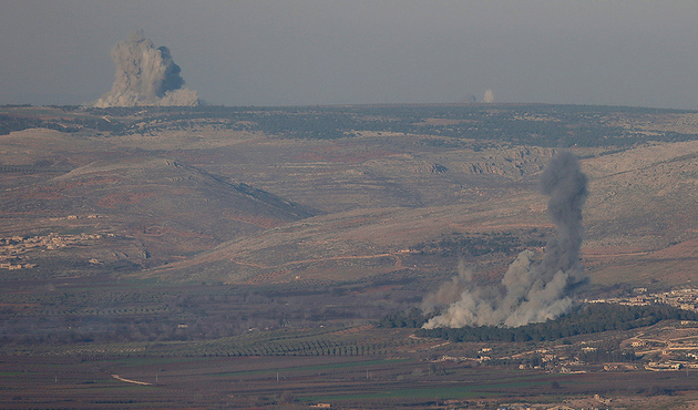 Savaş uçakları Afrin'i yeniden vurmaya başladı!