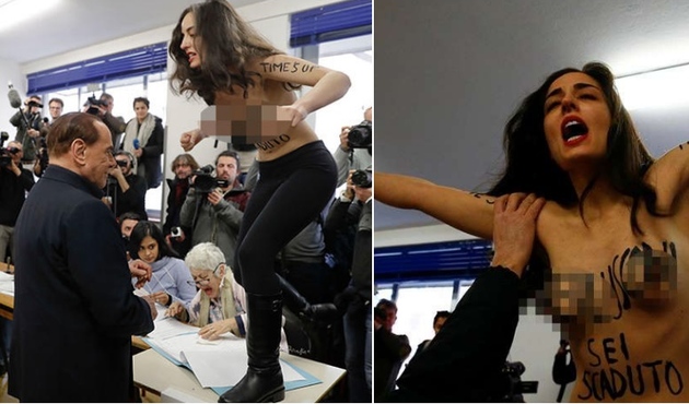 FEMEN'den Berlusconi'ye sürpriz!