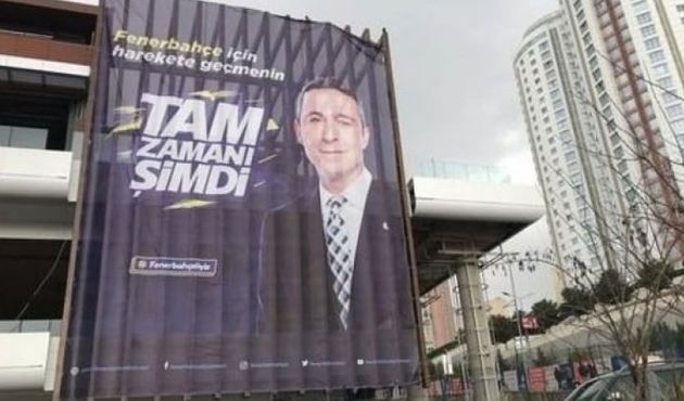 Fenerbahçeli taraftarları Ali Koç afişleri karşıladı!