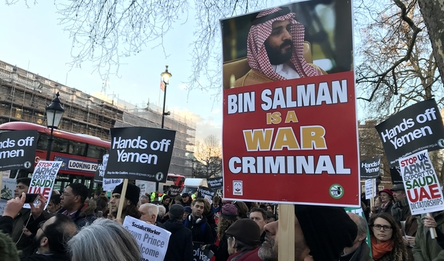Londra'da Suudi Arabistan Veliaht Prensi Bin Selman'a tepki...