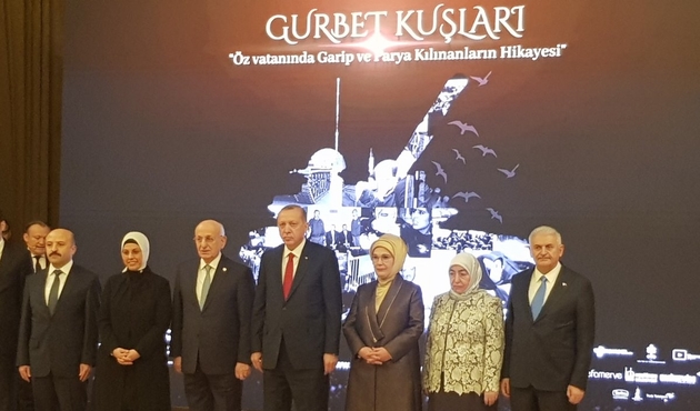 Cumhurbaşkanı Erdoğan 'Gurbet Kuşları' belgeselinin galasına katıldı...