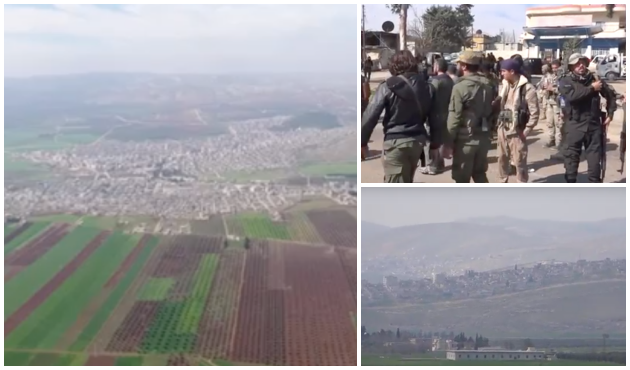 Afrin ve PKK/PYD'nin savunma hattı havadan görüntülendi! / VİDEO