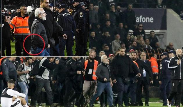 Aleksis Çipras'ın yakın dostu sahaya silahla daldı!