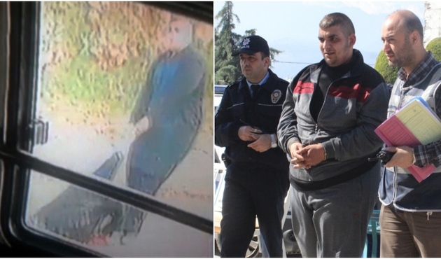 Katil, cesedi sürüklerken kameraya yansıdı!