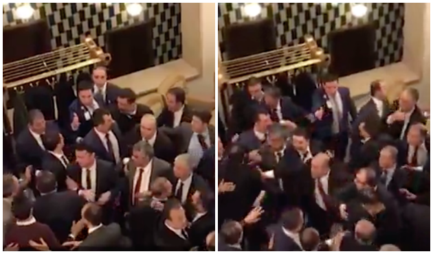 Meclis'te büyük kavga! MHP ve CHP'li vekiller birbirine girdi... / VİDEO