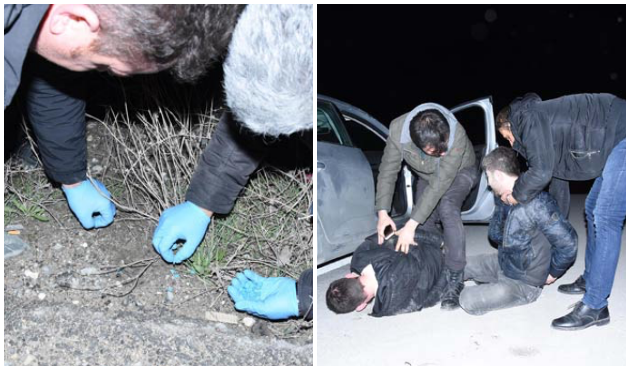 Onlar kaçarken, polis yerden tek tek topladı!