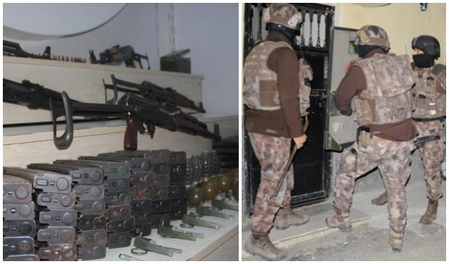 5 kaleşnikof, 17 bomba, yüzlerce mermi! Karakol basacaklardı...