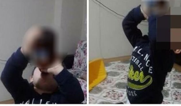 3 yaşındaki oğluna içki içirdi!