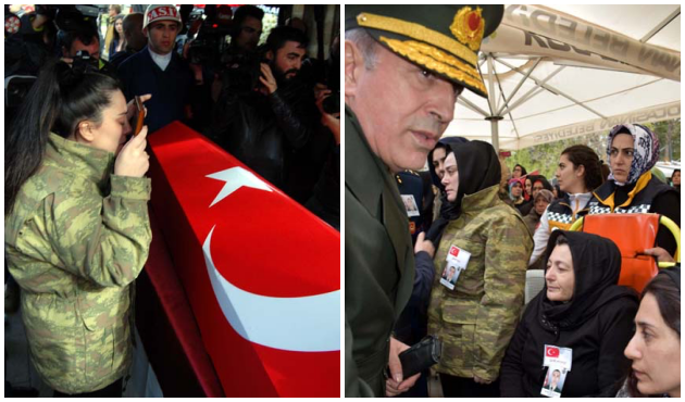Şehit eşi Mehmetini uğurlarken, ağlayanları teselli etti!