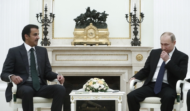 Putin ve Katar Emiri El - Sani bir araya geldi...