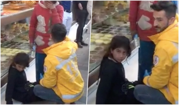 Dilenci kızı tramvaydan ittiler! /VİDEO