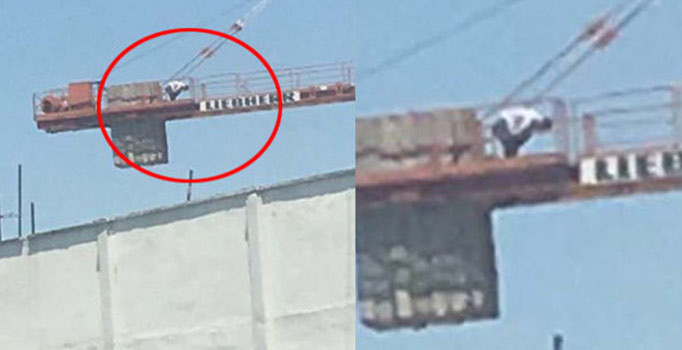 Vakit gelince... 60 metre yüksekte namaz