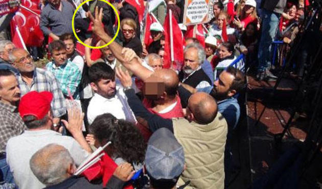 Rabia işareti CHP'lileri çıldırttı!