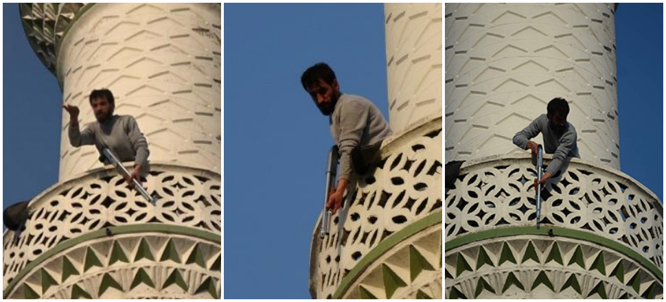 Elinde tüfek minarede dehşet saçmıştı!