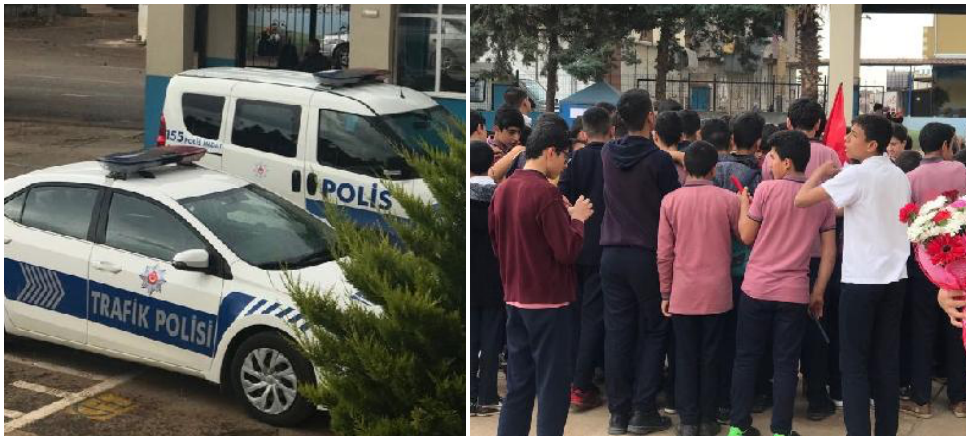 Okulda kavga ihbarına gelen polise sürpriz! / VİDEO