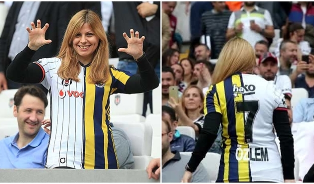 Tribündeki kadın taraftar herkesi şaşırttı!