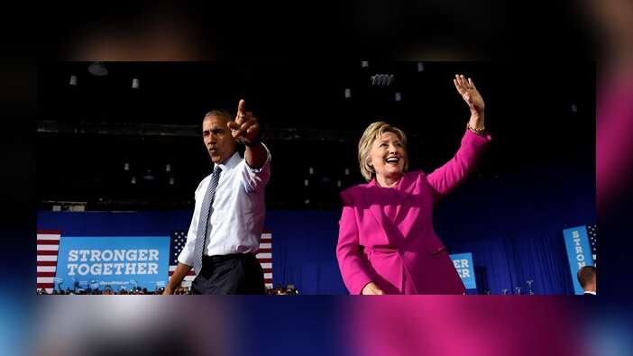 Obama Clinton için sahnede!
