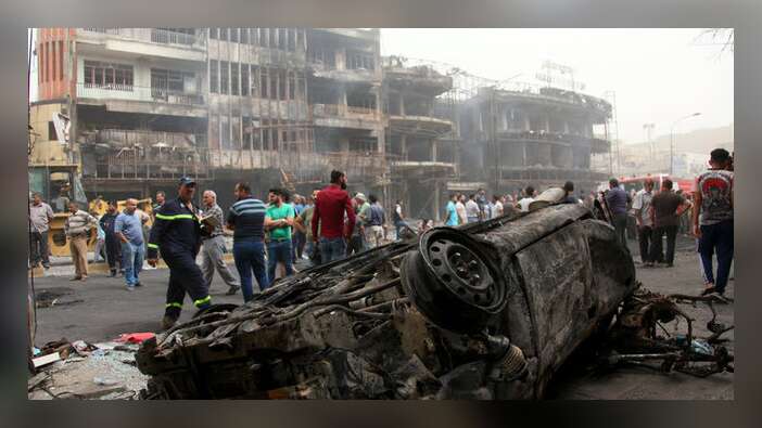 Bağdat yine kan ağlıyor! Pazar yerinde bombalı araç patladı