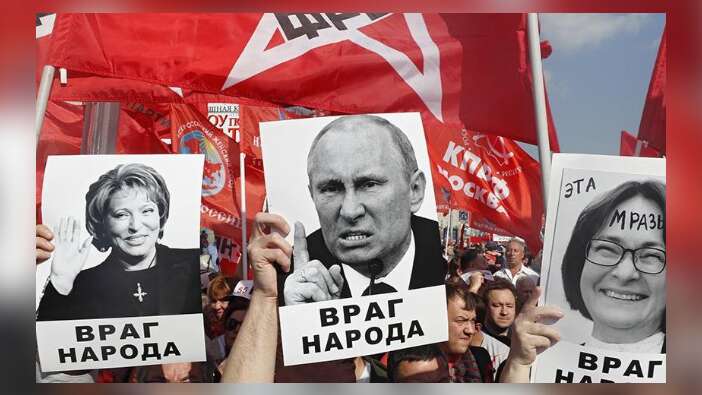 Rusya'da Putin'i kızdıracak protesto!