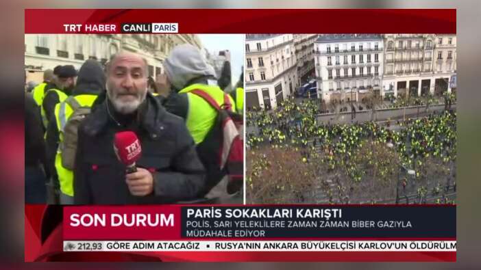 TRT Haber savaş alanına dönen Paris'te!