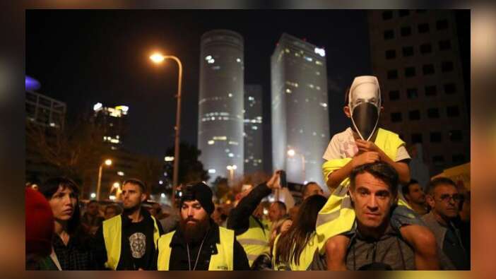 Sarı yelekli protesto İsrail'e de sıçradı!