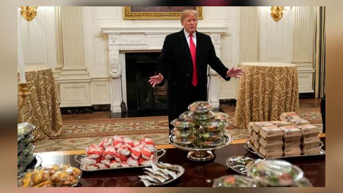Trump Beyaz Saray'a hamburger sipariş etti!