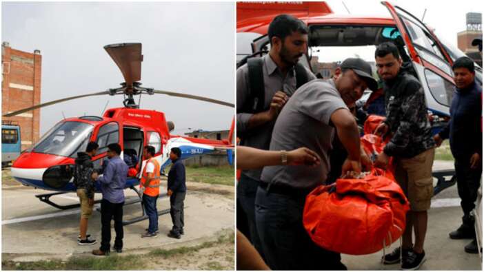 Yolcu uçağı pistteki helikoptere çarptı!