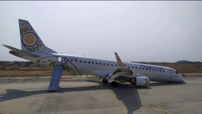 Pilot, yolcu uçağını burnu üstüne indirdi!