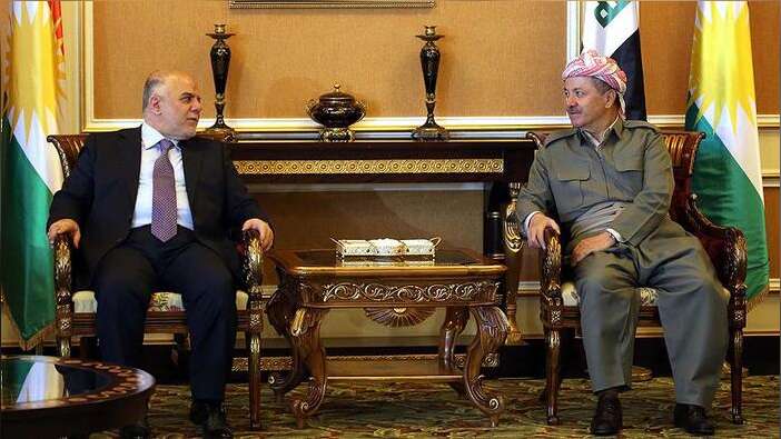 Mesut Barzani ve Irak Başbakanı İbadi arasında sürpriz görüşme