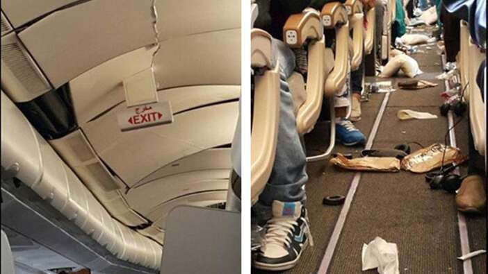 Yolcu uçağı türbulansa girdi...