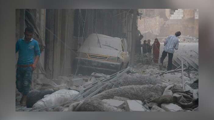 Halep'e hava saldırısında siviller vuruldu: 7 ölü, 45 yaralı