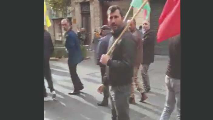 PKK'lıların üzerine üzerine yürüyüp haykırdı...