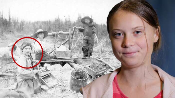 Greta Thunberg'in 121 yıllık fotoğrafı ortalığı karıştırdı