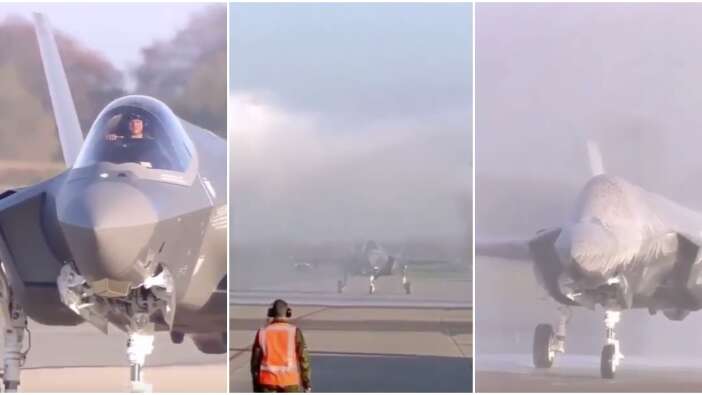 Hollanda'da F-35'i karşılama töreninde fiyasko!