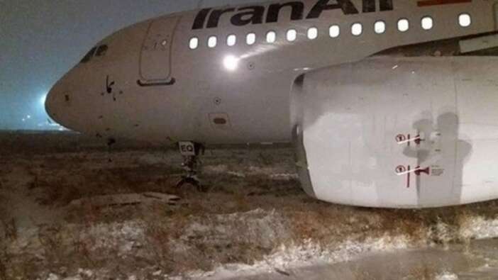 İran'da yolcu uçağı pistten çıktı