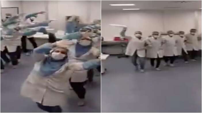 İranlı doktorlar toplanıp dans etti