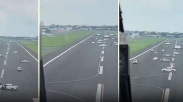 Havalimanında Koronavirüs alarmı! Uçağın inişini böyle engellediler...
