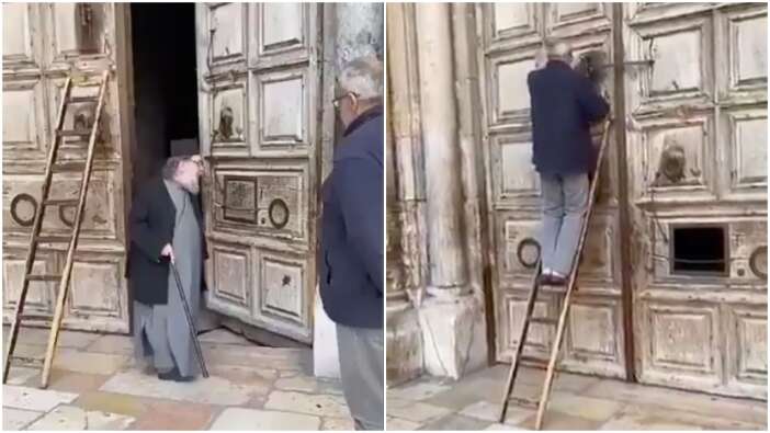 Kudüs'teki Kutsal Kabir Kilisesi'nin kapısına kilit vuruldu! Kapıyı kilitleyen ise bir Müslüman...