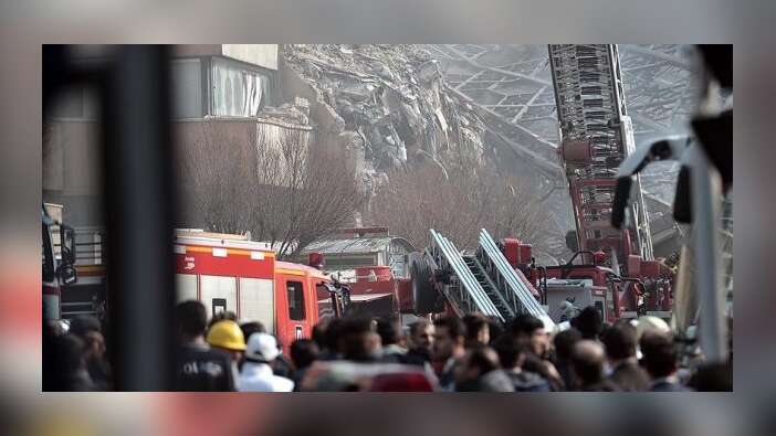 İran'da dehşet: 17 katlı bina canlı yayında böyle çöktü / VİDEO