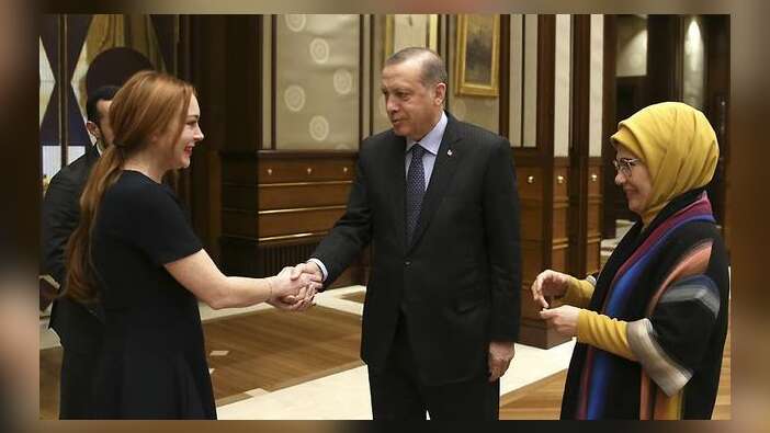 Cumhurbaşkanı Erdoğan, Lindsay Lohan'ı kabul etti