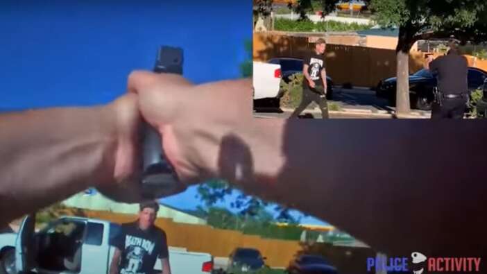 ABD'de polis, bıçaklı şahsı böyle vurdu