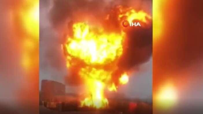 Gaz dolum tesisi havaya uçtu! Büyük panik